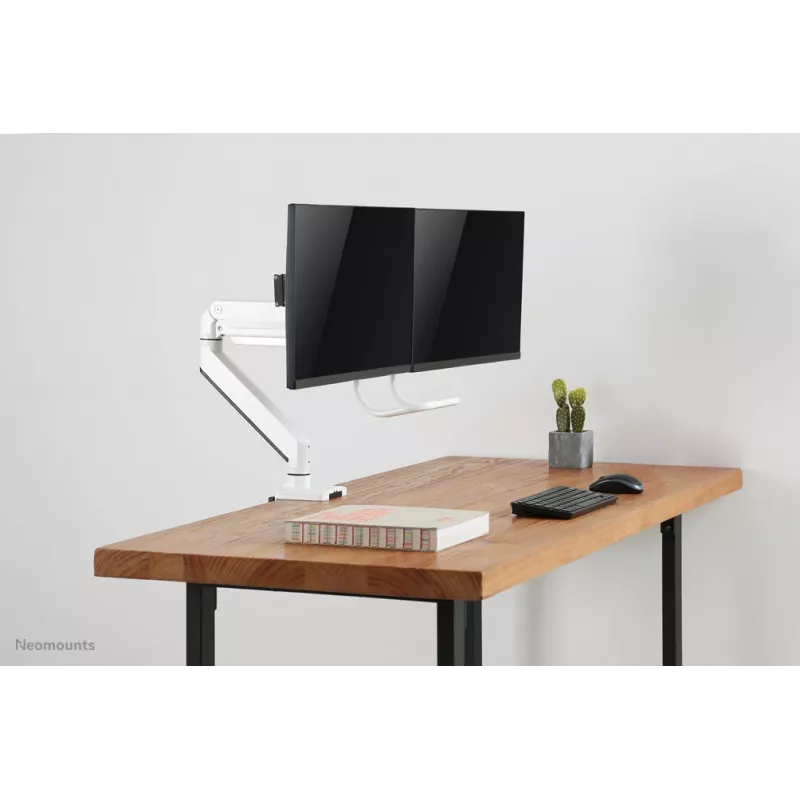 Neomounts NM-D775DXbalta Monitora roka 10-32 collas - gāzes atspere - Topfix - 180°-stop