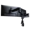 R-Go Tools Monitora statīvs R-Go Caparo Dual, diviem monitoriem, regulējams ar gāzes atsperi, 3-9 kg kravnesība, 100% apļveida, melns