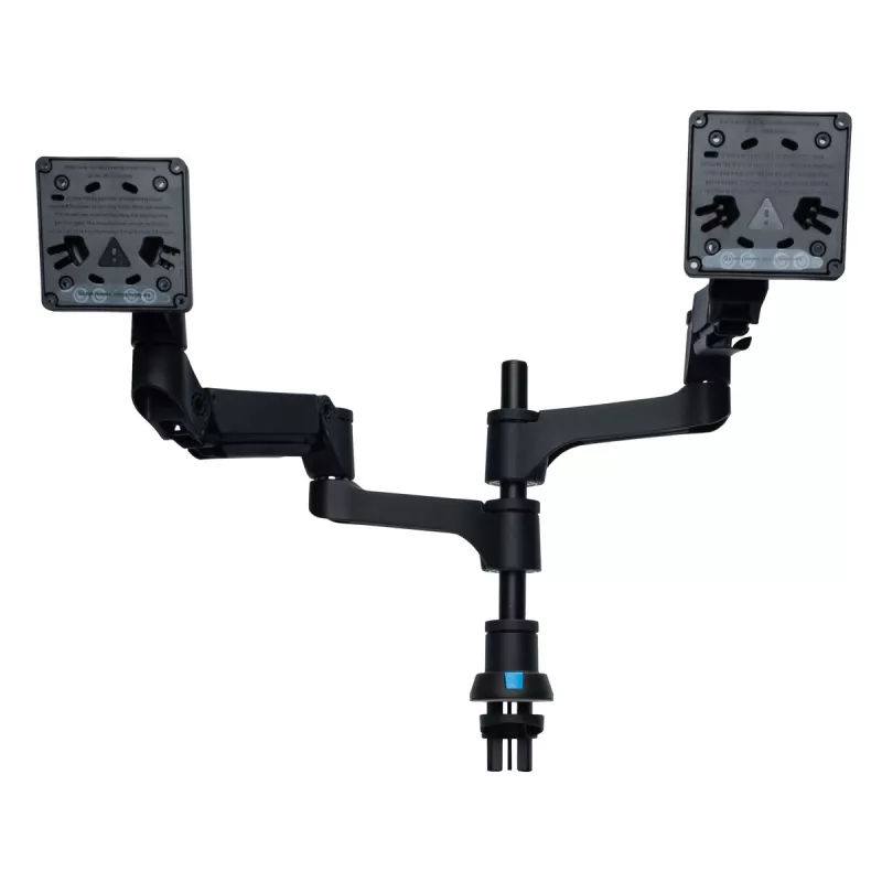 R-Go Tools Monitora statīvs R-Go Caparo Dual, diviem monitoriem, regulējams ar gāzes atsperi, 3-9 kg kravnesība, 100% apļveida, melns