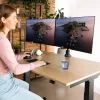 R-Go Tools Monitora statīvs R-Go Caparo Dual, diviem monitoriem, regulējams ar gāzes atsperi, 3-9 kg kravnesība, 100% apļveida, melns