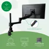 R-Go Tools Monitora statīvs R-Go Caparo Dual, diviem monitoriem, regulējams ar gāzes atsperi, 3-9 kg kravnesība, 100% apļveida, melns