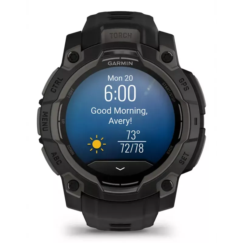 Viedpulkstenis Garmin Instinct 3 AMOLED melns