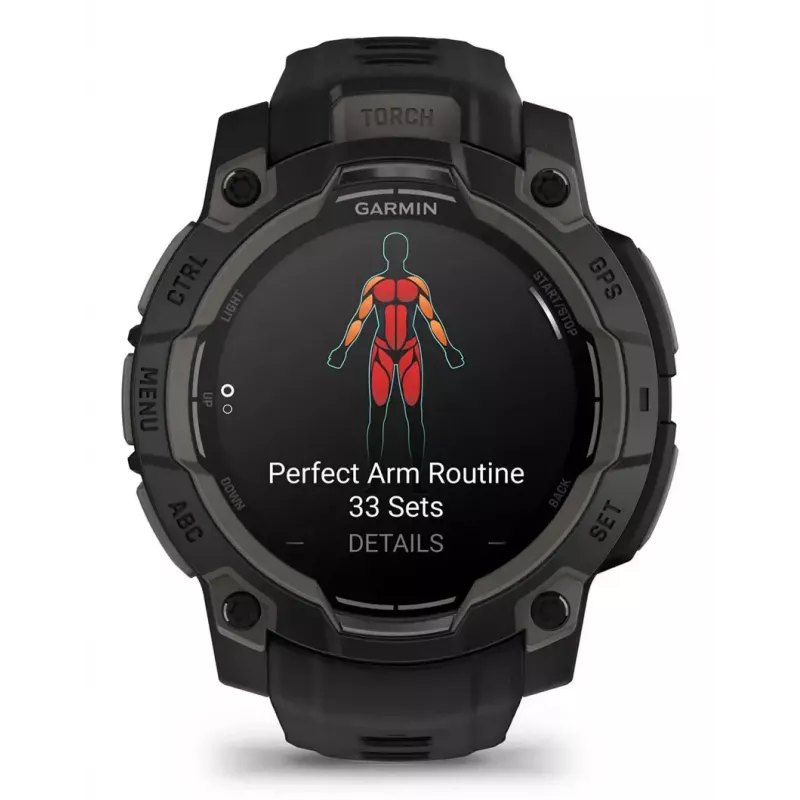 Viedpulkstenis Garmin Instinct 3 AMOLED melns