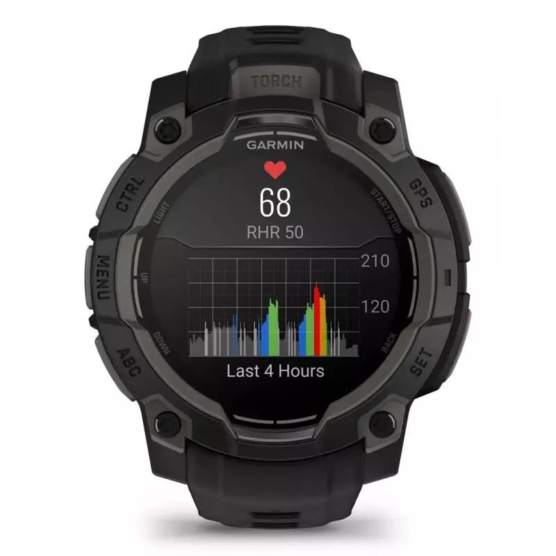 Viedpulkstenis Garmin Instinct 3 AMOLED melns