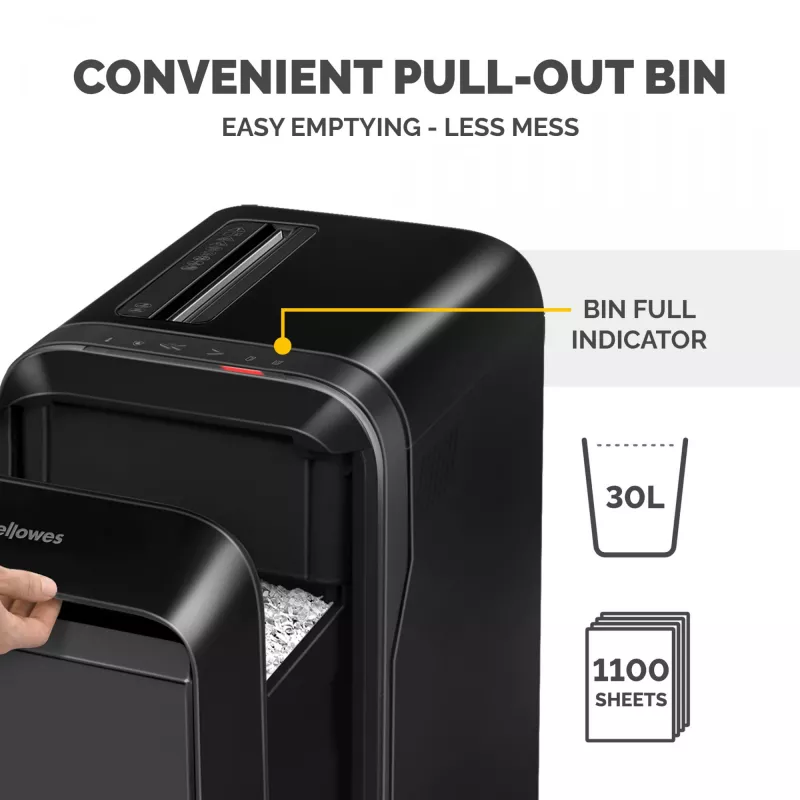Fellowes LX Series 5050401 papīra smalcinātājs Mikrogriešana 65 dB Melns