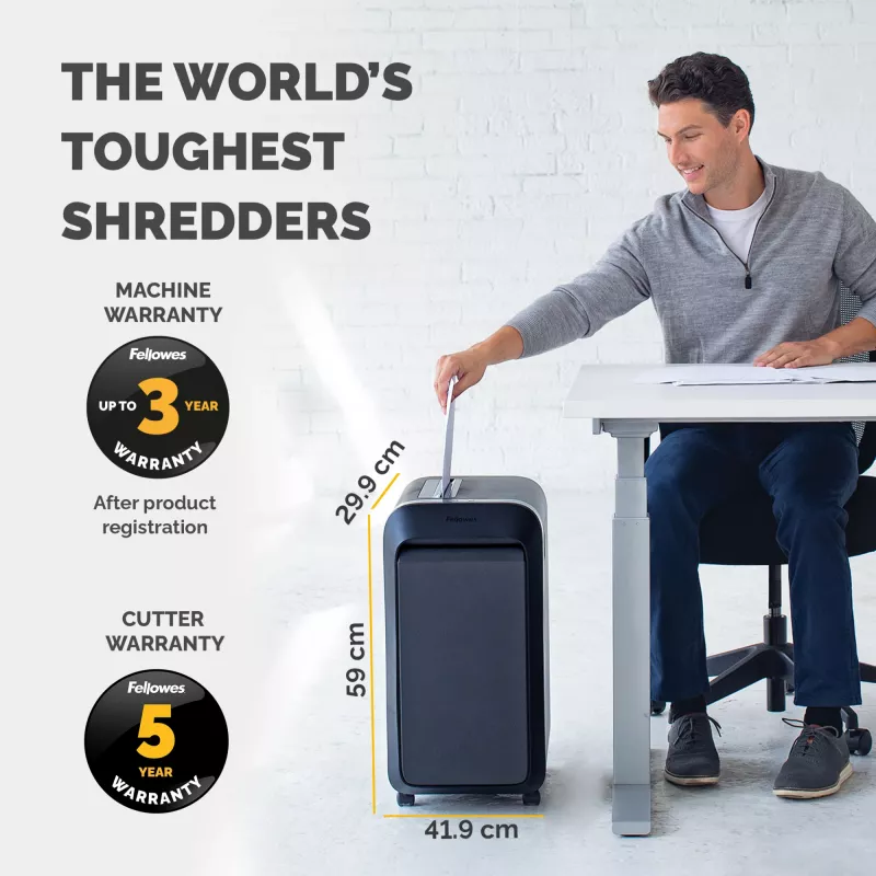 Fellowes LX Series 5050401 papīra smalcinātājs Mikrogriešana 65 dB Melns