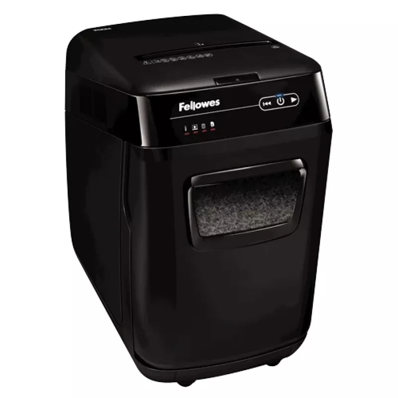 Papīra smalcinātājs Fellowes AutoMax 200M, mikrošķiedru smalcināšana, melns