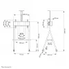 Neomounts NS-M1500balta TV ratiņi 32-65 collām