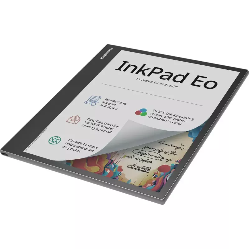 E-grāmatu lasītājs PocketBook InkPad Eo 10.3 collas 64 GB Wi‑Fi — 10.3 collu E Ink Kaleido, skārienjūtīgs ekrāns, MicroSD