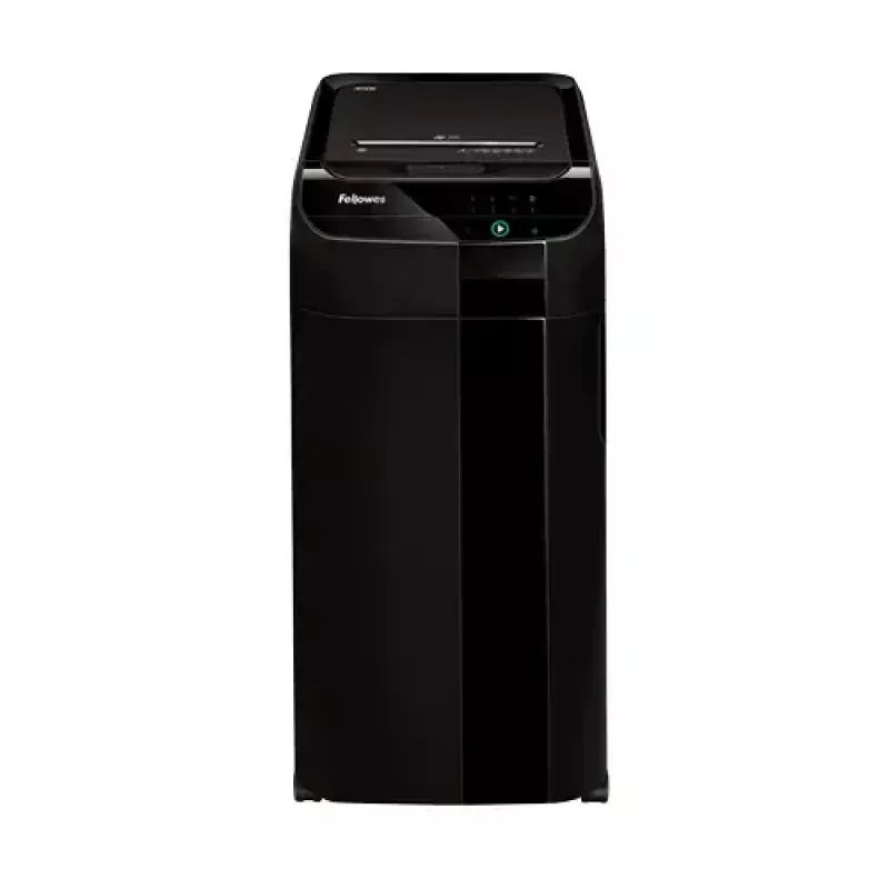 Papīra smalcinātājs Fellowes 100135793 — konfeti griezums 4 x 38 mm, 68 L grozs, melns