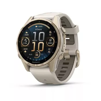 Garmin fenix 8 viedpulkstenis, 43 mm, 1,3 collu AMOLED, Sapphire, Soft Gold
