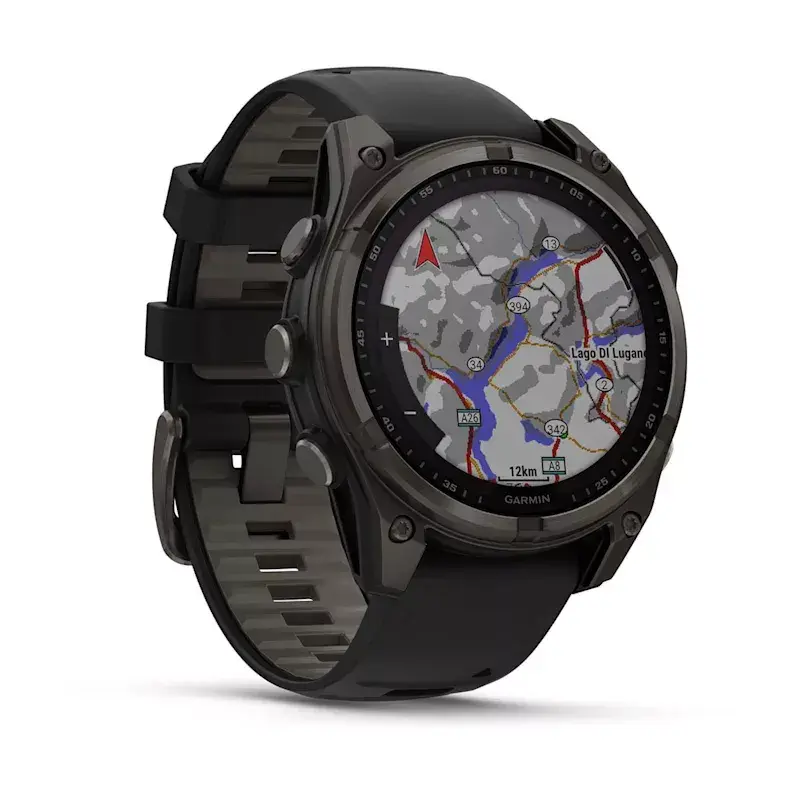 Sporta viedpulkstenis GARMIN fenix 8 Black — 51 mm korpuss, safīra stikls, Solar, GPS, 32 GB, 10 ATM, 1,3 collu displejs