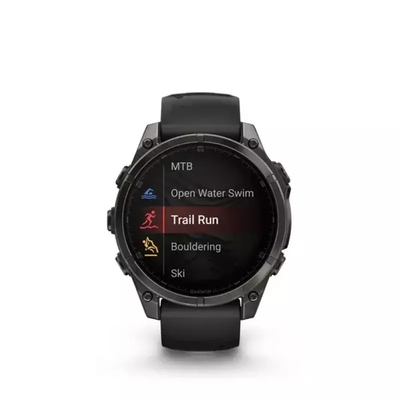 Sporta viedpulkstenis GARMIN fenix 8 Black, 47 mm korpuss, AMOLED 1,4 collas, safīra stikls, GPS/GLONASS/Galileo, 16 dienu akumulators