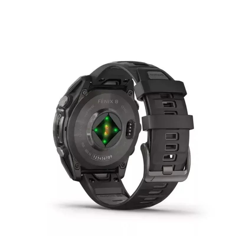Sporta viedpulkstenis GARMIN fenix 8 Black, 47 mm korpuss, AMOLED 1,4 collas, safīra stikls, GPS/GLONASS/Galileo, 16 dienu akumulators