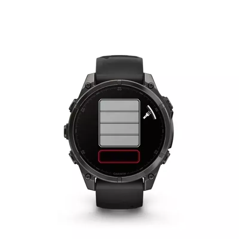 Sporta viedpulkstenis GARMIN fenix 8 Black, 47 mm korpuss, AMOLED 1,4 collas, safīra stikls, GPS/GLONASS/Galileo, 16 dienu akumulators