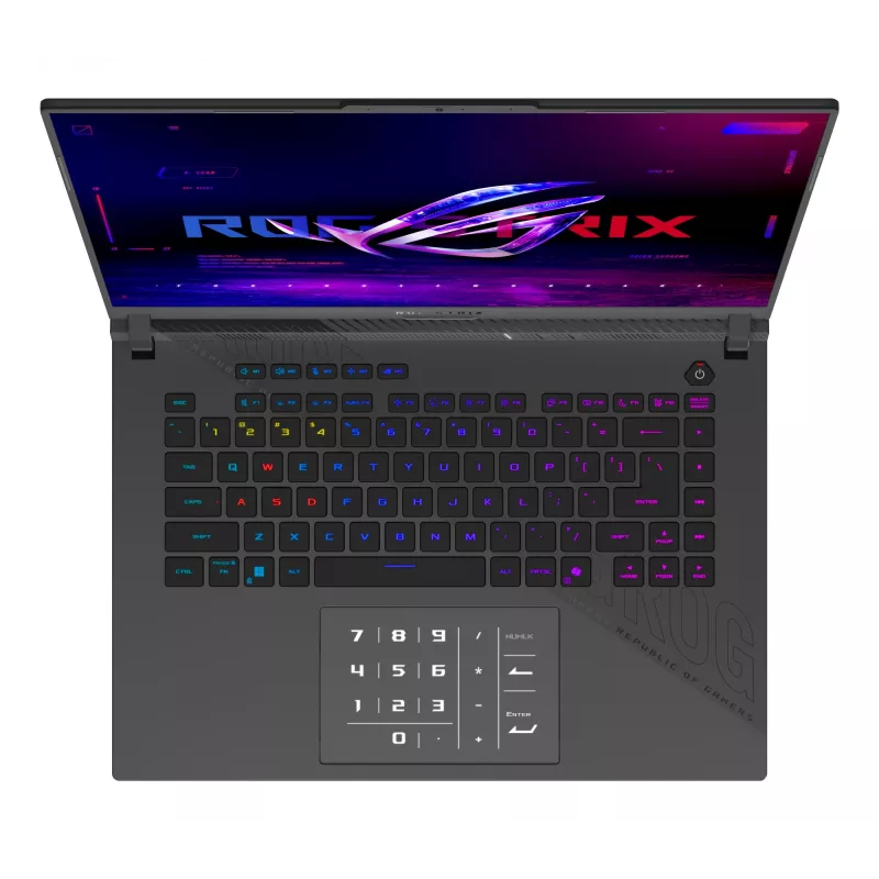 Piezīmjdators ASUS ROG Strix G16 16 collu Ryzen 9 16GB RAM 1TB SSD NVIDIA GeForce RTX 5070 Ti Windows 11 Home