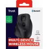 TRUST Fyda Office labās rokas bezvadu pele — RF + Bluetooth, optiska 2400 DPI, 6 pogas, melna
