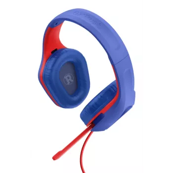 Trust GXT 415SM Zirox austiņas ar vadu, galvas lentes tips, spēlēm, zilas, sarkanas