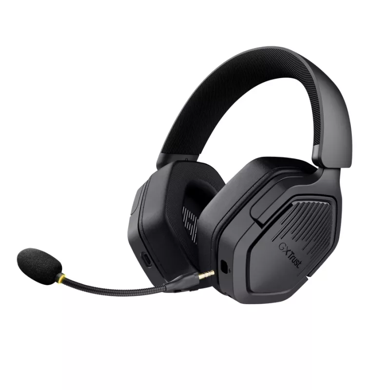 Austiņas TRUST GXT 493PS Carus — vadu un bezvadu (Bluetooth), apkārtauss, galvas stiprinājums, 20–20000 Hz, 1,2 m, melnas