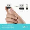 Bezvadu USB adapteris TP‑Link Archer TX1U Nano Wi‑Fi 6 (IEEE 802.11ax) divjoslu 2,4/5 GHz, 287 Mbit/s, Bluetooth, USB 2.0, melns