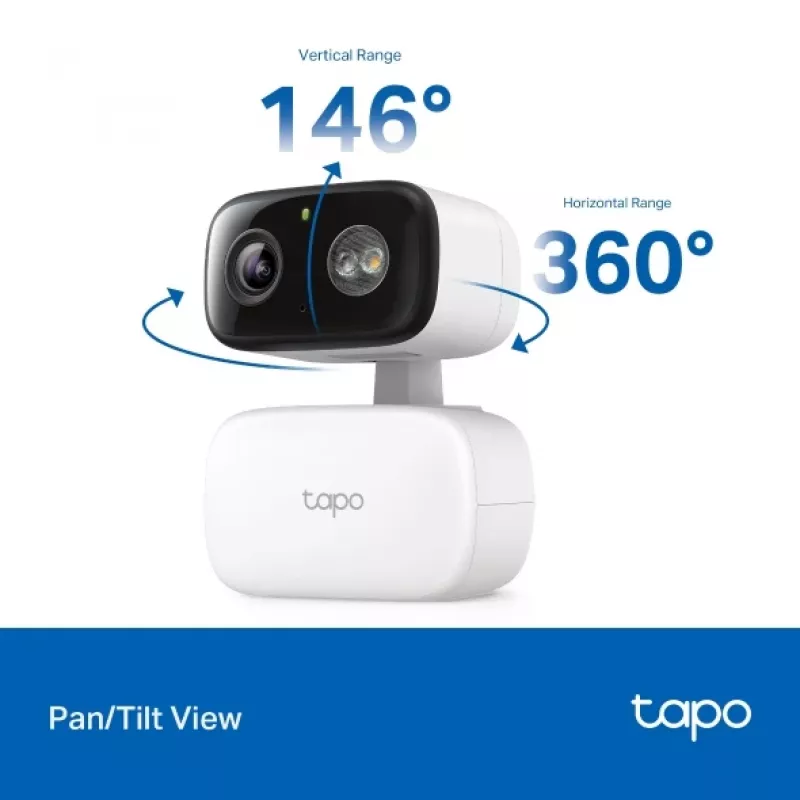 Novērošanas kamera TP-LINK Tapo C206 – iekštelpām/ārtelpām 1080p HD, panoramēšana un slīpums, nakts redzamība, divvirzienu audio
