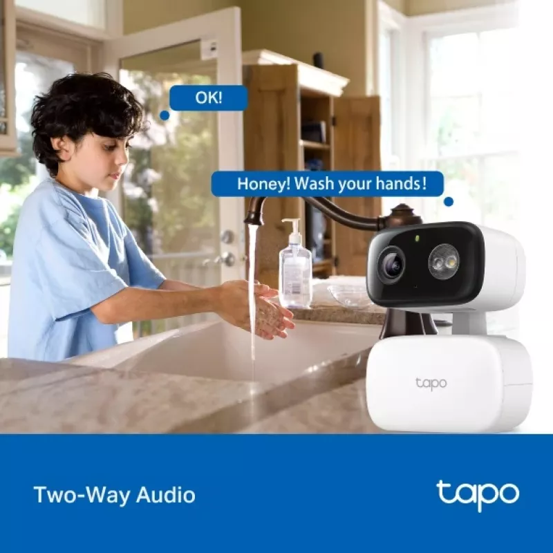 Novērošanas kamera TP-LINK Tapo C206 – iekštelpām/ārtelpām 1080p HD, panoramēšana un slīpums, nakts redzamība, divvirzienu audio