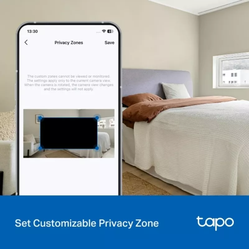 Novērošanas kamera TP-LINK Tapo C206 – iekštelpām/ārtelpām 1080p HD, panoramēšana un slīpums, nakts redzamība, divvirzienu audio