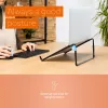 R-Go Tools Portatīvā datora statīvs R-Go Steel Travel, ergonomisks un salokāms, piemērots 10–22 collu portatīvajiem datoriem, melns