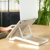 R-Go Tools klēpjdatora statīvs R-Go Riser Basic, salokāms un regulējams klēpjdatora pacēlājs, alumīnija, sudrabots