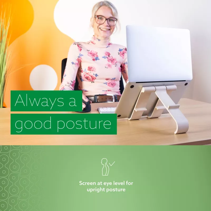 R-Go Tools portatīvā datora un planšetdatora statīvs R-Go Treepod, ergonomisks un modulārs, regulējams, bio bāzēts