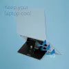 R-Go Tools Klēpjdatora statīvs R-Go Riser Attachable, regulējams, integrēts klēpjdatorā, alumīnija, melns