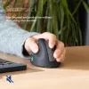R-Go Tools Ergonomic pele R-Go HE Break ar pārtraukumu programmatūru, vidēja (rokas izmērs 165-185 mm), kreisās rokas, Bluetooth, melna