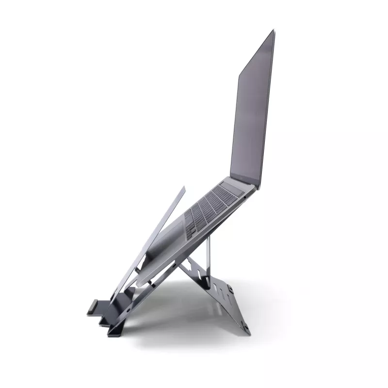R-Go Tools klēpjdatora statīvs R-Go Riser Document, ergonomisks, salokāms un regulējams statīvs ar dokumentu turētāju, melns