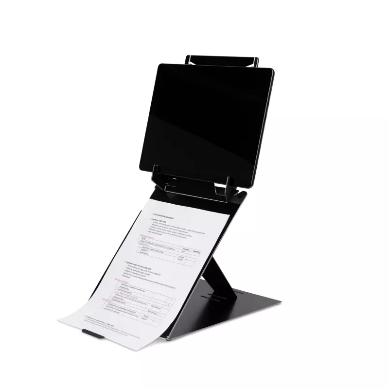 R-Go Tools planšetdatora un klēpjdatora statīvs R-Go Riser Duo, piemērots 10–22 collu ekrānam, melns