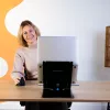 R-Go Tools planšetdatora un klēpjdatora statīvs R-Go Riser Duo, piemērots 10–22 collu ekrānam, melns