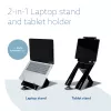 R-Go Tools planšetdatora un klēpjdatora statīvs R-Go Riser Duo, piemērots 10–22 collu ekrānam, melns