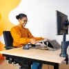 R-Go Tools dokumentu turētājs R-Go Read2Write, piemērots lasīšanai un rakstīšanai, ergonomisks, ar mīkstu putu plaukstas balstu, matēts akrils