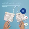 R-Go Tools ergonomiskā tastatūra R-Go Split Break ar paužu programmatūru, ergonomiska dalītā tastatūra, QWERTY (UK), Bluetooth, balta