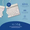 R-Go Tools ergonomiskā tastatūra R-Go Split Break ar paužu programmatūru, ergonomiska dalītā tastatūra, QWERTY (UK), Bluetooth, balta