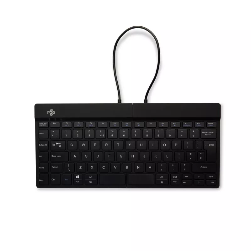 R-Go Tools ergonomiskā tastatūra R-Go Split Break ar pārtraukumu programmatūru, ergonomiska sadalīta tastatūra, QWERTY (UK), Bluetooth, melna