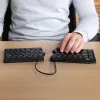 R-Go Tools ergonomiskā tastatūra R-Go Split Break ar pārtraukumu programmatūru, ergonomiska sadalīta tastatūra, QWERTY (UK), Bluetooth, melna
