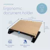R-Go Tools dokumentu turētājs R-Go Read2Write, piemērots lasīšanai un rakstīšanai, ergonomisks, ar mīkstu putu plaukstas balstu, ozolkoks