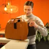 R-Go Tools Portatīvā datora soma R-Go Viva, pilngraudaina āda, ar integrētu klēpjdatora statīvu, plecu siksnu, 15,6 collas, brūna