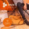 R-Go Tools Portatīvā datora soma R-Go Viva, pilngraudaina āda, ar integrētu klēpjdatora statīvu, plecu siksnu, 15,6 collas, brūna
