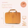 R-Go Tools Portatīvā datora soma R-Go Viva, pilngraudaina āda, ar integrētu klēpjdatora statīvu, plecu siksnu, 15,6 collas, brūna
