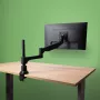 R-Go Tools Monitora statīvs R-Go Caparo Single, pilnībā regulējams ar gāzes atsperi, 3-9 kg kravnesība, 100% cirkulārs, melns