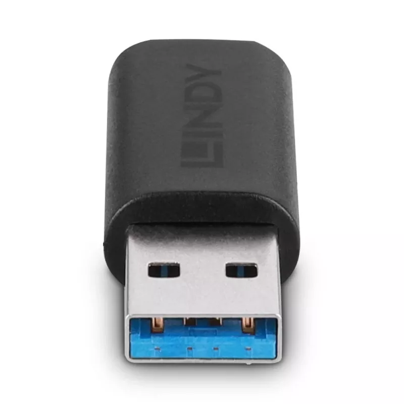Lindy USB 3.2 Type A uz C adapteris, USB 3.2 Type A, USB 3.2 Type C, melns