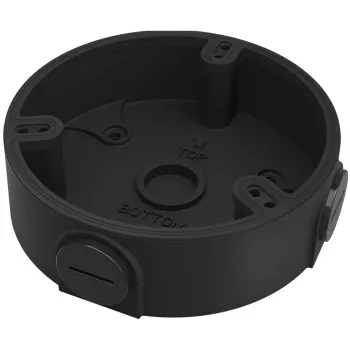 Savienojuma kārba DAHUA DH-PFA136-B — alumīnija korpuss, melna, 1/2 collu vītne, 110×34 mm, 1 kg ietilpība