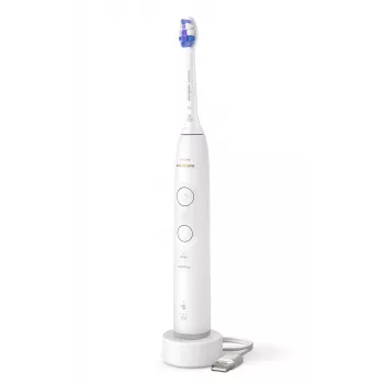 Sonic zobu suka Philips Series 6100 HX7400/01 — skaņas, 62 000 kustības/min, 2 režīmi, 3 ātrumi, balta, uzlādējama