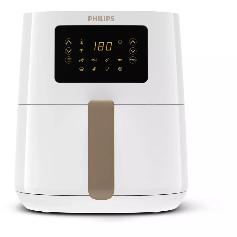 Philips 5000 sērija HD9255/30 fritieris Viena 4,1 L Brīvi stāvoša 1400 W Karstā gaisa fritieris Zelts, Balts